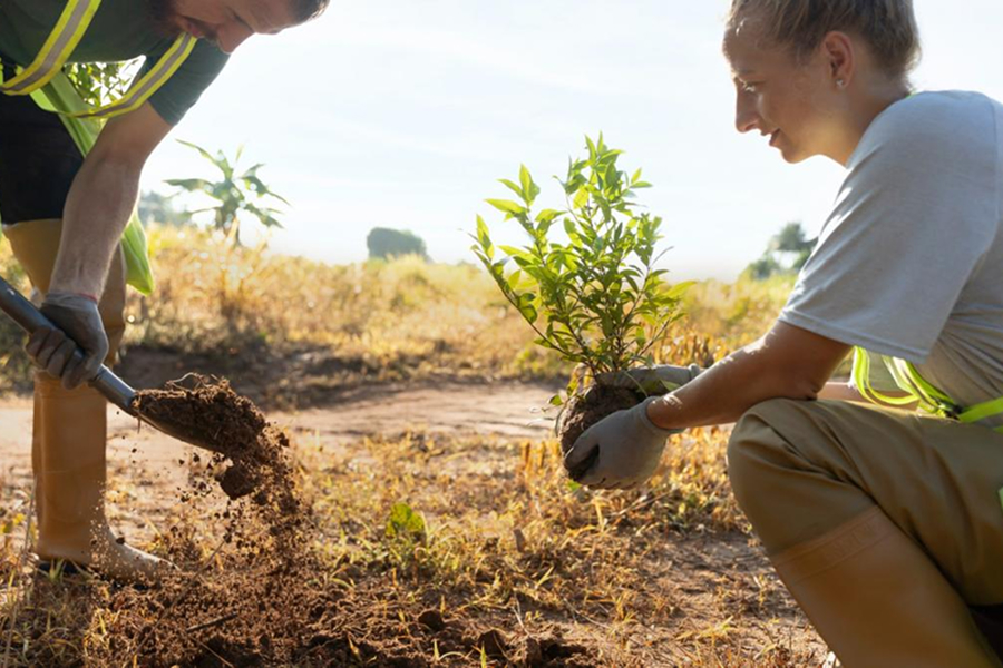 People keeping fit in the countryside